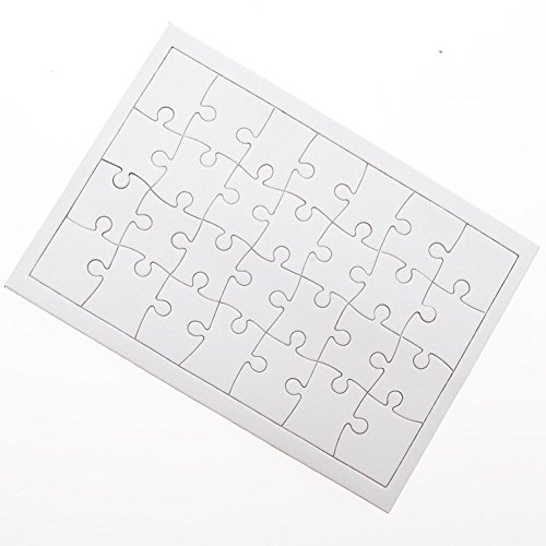U.S. Toy Dozen Blank DIY Paper Jigsaw Puzzles