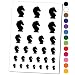 Chess Knight Piece Temporary Tattoo Water Resistant Fake Body Art Set Collection - Black (One Sheet)