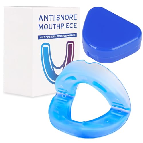 Anti Snoring Mouthpiece for Men and Women Universal Fit Snore Mouth Guard Soft Comfortable Improves Sleep Quality Anti Snoring Device No Moulding Needed Sleep Apnea Mouth Guard with Storage Case