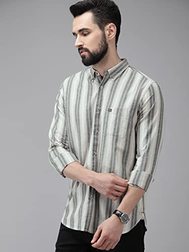 Image of THE BEAR HOUSE Men's Cotton Multi Colour Striped Cotton Casual Shirt | 3XL |TBH-VALLERY-MC-3XL |