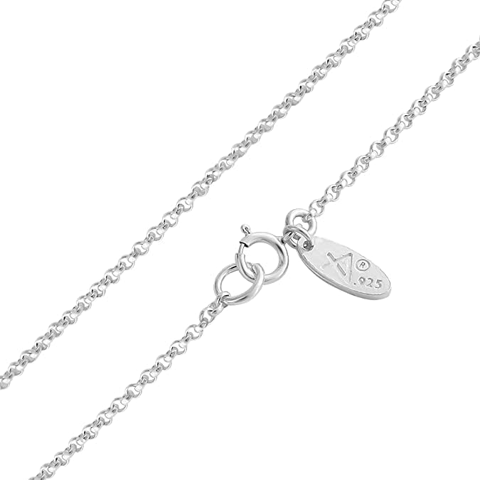 AZAGGI 925 Sterling Silver Question Mark (?) Symbol Serif Font Pendant Charm Necklace