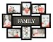 Kiera Grace Family Collage Frame, 17.5 by 22 Inch Holds 8- 4 by 6 Inch Photos, Black