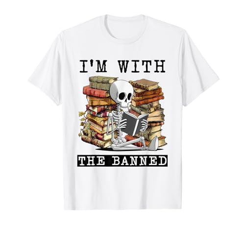 Sono con The Banned Read Banned Books Lover BookWorm Maglietta