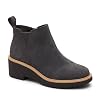 TOMS Women's Maude Wedge Boot, Leather Upper, OrthoLite Insole, Side Zip, Lightweight