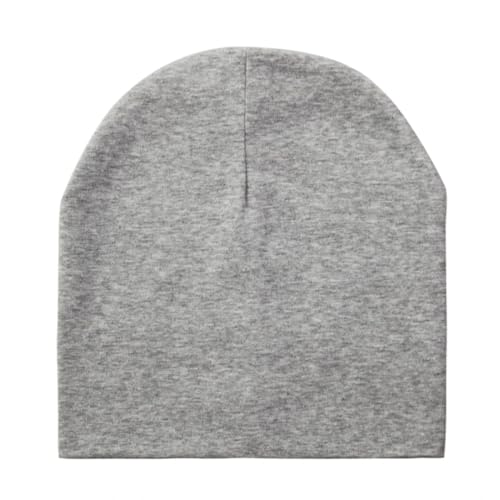 DJC BOUTIQUE Chemo Beanie Hat for Kids Soft Jersey Cap Hat Turban Headwrap Scarf Lined Toddler, Light Grey, 3-8 Years