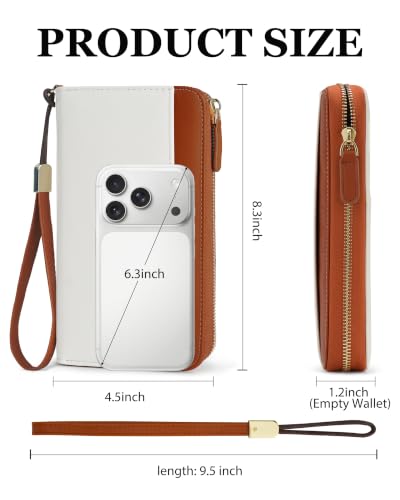 Image of Large Wallet for Women, Clutch Wallet with Passport Holder