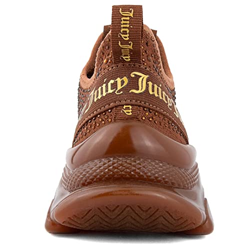 Juicy Couture Adana Women Lace Up Fashion Sneaker Casual Shoes Adana Ginger Brown 7.5 #TOP2