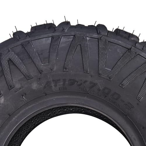Image of TUFFIOM 19x7-8 ATV Tires Set of 2 for All Terrains, Mud Sand Off-road ATV UTV Tire for Trail Vehicles and Golf Carts, 6 PR, Deep Tread, Tubeless