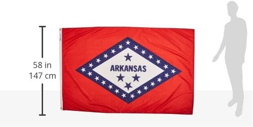 Annin Flagmakers Arkansas State Flag USA-Made to Official State Design Specifications, 4 x 6 Feet (Model 140370) - Image 6