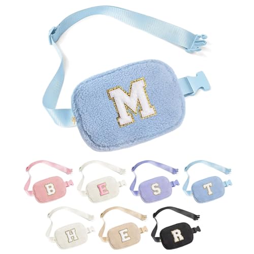 YOOLIEF Fanny Pack Belt Bag Crossody Purse for Girls Kids Gifts, Blue M