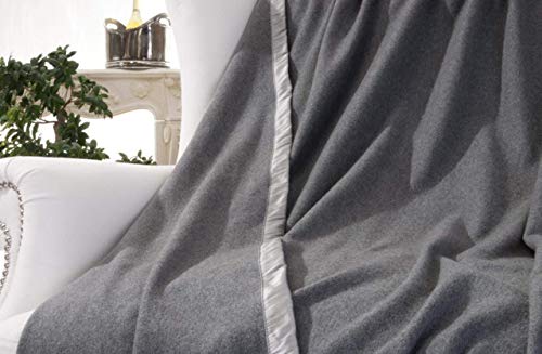 Kaschmirdecke aus 100% Kaschmir in Grau 150x220cm