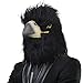 SANZHIGOU Eagles Mask Novelty Latex Bird Mask, Closed Mouth Eagle Mask for Party Festival Halloween Masquerade Fancy (Black)