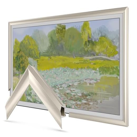 German Silver Prismatic 3" Color Chip Alloy Deco TV Frame (32",43",50",55",65",75",85") Compatible ONLY with Samsung The Frame and Pro TVs (Fits 2021-2026, LS03A,LS03B,LS03C,LS03D,LS03FA,LS03FW)