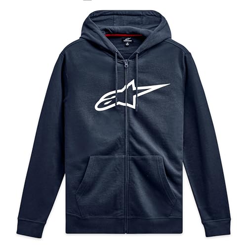 Alpinestars Original Logo Felpa Con Cappuccio, Navy/White, L Uomo