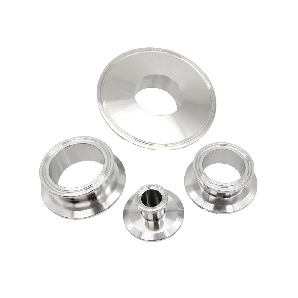 Acoplamiento reductor de virola de triple abrazadera de acero inoxidable 304 de 2 pulgadas x 1,5 pulgadas - Accesorio duradero for transferencia de fluidos(77.5mm-91mm)