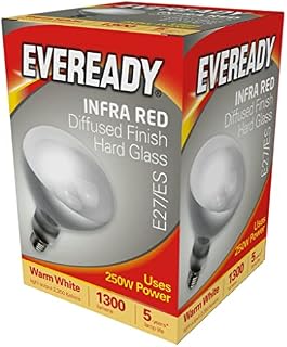 250w ES E27 Screw in Heat Lamp Bulb Clear
