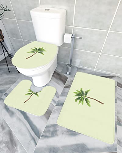 T&H Home Badteppich-Set, 3-teilig, für Badezimmer, Thanksgiving Party Truthahn-Muster, sehr weich, Memory-Schaum, U-förmige Kontur Matte & WC-Deckelbezug 18"x30"+14"x18"+15"x18" Thh5493 – Bild 3