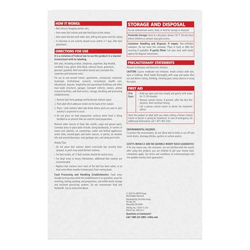 Ortho Orthene Ant Killer Ant Bait, Indoor Ant Killer, Kills The Queen and The Colony, 12 Stations, 2-Pack