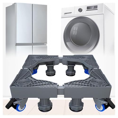 WXJHNYBS Base para Lavadora Ajustable Soporte para Lavadora Aumentar Altura Pedestal De Lavadora Refrigerador,8patas-4ruedas