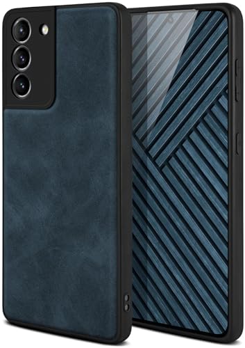 Housse Samsung S21 ONEFLOW Pali en cuir végétalien bleu nuit style premium