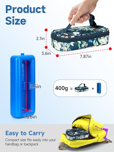 Image of YOUSHARES Peptide Vials Cooler Travel Case - TSA Approved | Diabetic Insulin Vial Cooling Bag , Protective Ice Brick, Refrigerated Diabetes Supplies Organizer,GLP-1 Medication Storage
