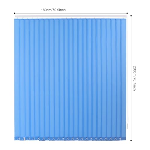 Persianas verticales para frenar el sol: cortinas correderas opacas azules de 180x200 cm 3