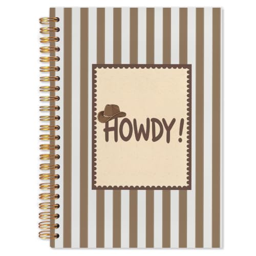 MDFURDG Howdy Western Spiral Notebook 5.5x8.3