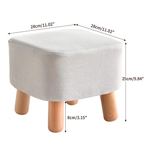 Ibuyke Small Footstool, Solid Wood Ottoman Stool, Sofa Tea Stool, Change Shoes Bench, Footrest Stepstool, Padded Seat Wooden Legs, For Living Room, Bedroom Gl-Bd020 #TOP6