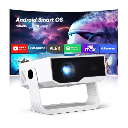 Lleva el cine a casa con este proyector 4K portátil. Disfruta de imágenes nítidas y colores vivos con enfoque automático. Con Android TV integrado, accede a todas tus apps sin cables. Su diseño giratorio y silencioso es perfecto para cualquier lugar.