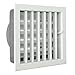 La Ventilazione GCSIB1818140 Rejilla de ventilación empotrada para chimeneas, Aluminio Blanco, 180x180 mm