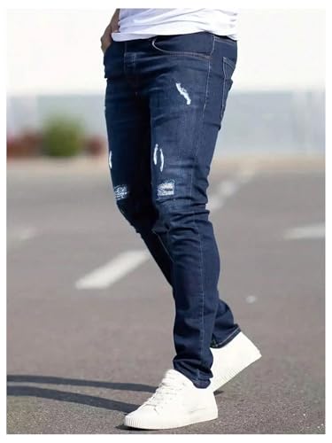 SOLY HUX Men's Ripped Jeans Distressed Skinny Stretchy Classic Denim Pants with Pocket3