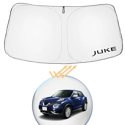 XIKER 日産 ジューク YF15系 専用 サンシェード フロントガラス用 暑さ対策 軽量 コンパクト 紫外線カット 劣化防止 折りたたみ収納 カーサンシェード 断熱 日よけ 収納袋付き 簡単取付 プライバシー保護 車用グッズ