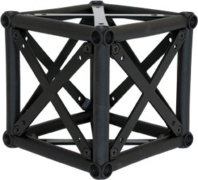 CROWN Truss Traverse Würfel Knoten - super leicht -Schwarz- werkzeuglose Montage
