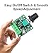 RioRand Premium PWM DC Motor Speed Controller 1803BK | 1.8V-15V (Recommended ≤12V) 2A with On/Off Switch for DIY Electronics