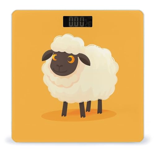 Báscula Digital Simple Cartoon Sheep de Vidrio Templado miniatura 1