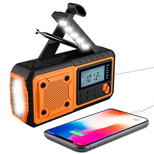 Lampe de poche solaire et radio d'urgence crank à haute autonomie