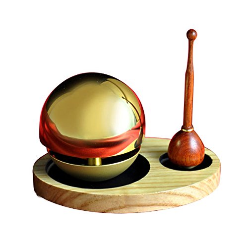 仏縁堂ブランド:【たまゆらりん】ライトブラウン色台・花梨リン棒セット