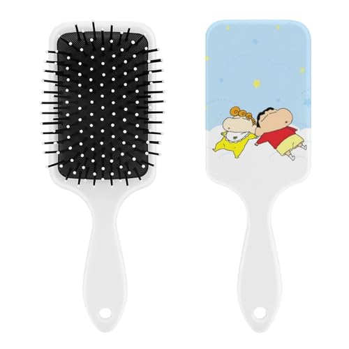 しんちゃん ひまわり パドルブラシ ヘアブラシ くし 絡まない 頭皮マッサージ おしゃれ レディース メンズ 兼用 マッサージブラシ ツヤ サラサラ 頭皮ケア キャラクター 人気 かわいい 便利 人気