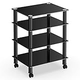 hifi rack glas rollen Dieses Einzelteil ist Multifunktion, können Sie es in jedes mögliches wo Ihres Hauses setzen. Es kann als Bestandteilstand Audioschrank und so weiter verwendet werden.