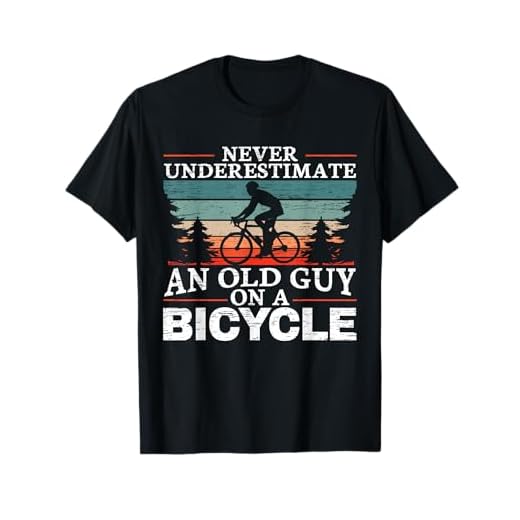 Never Underestimate an Old Man On A Bicycle for a Cycling T-Shirt