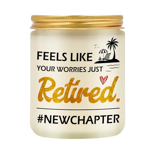 Retirement Gifts for Women Candle - Retired Gifts Ideas, Happy Retirement Decorations Lavender Candle for Women, Natural Soy Wax Scented Candles Retirement Gifts for Women Candle - Retired Gifts Ideas, Happy Retirement Decorations Lavender Candle for Women, Natural Soy Wax Scented Candles