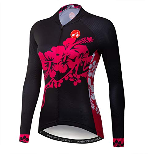 Maillot cyclisme manches longues femme idéal pour vos randonnées VTT d'automne