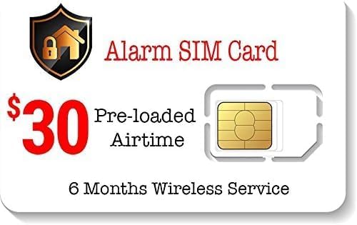 SpeedTalk Mobile $30 Alarm SIM Card for 5G 4G GSM Home Business Security Alarm System | Talk Text Data | 3 in 1 Standard Micro Nano Simcard Kit | 6 Months Service Plan