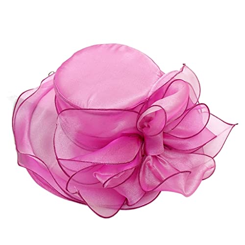 Chapeau grand chapeau de soleil en organza vintage de haute qualité pour femme chic
