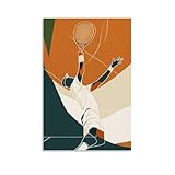 LXPPLSYY Sportposter – Tennis-Serve, minimalistische Linienkunst, Komposition, Wandkunst,...