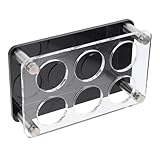 JOINPAYA Portavasos de Acrílico Transparente para 6 Vasos Diseño Compacto 2X3 y Diámetro de 3.8 CM, Base Práctica para Cafeterías y Restaurantes