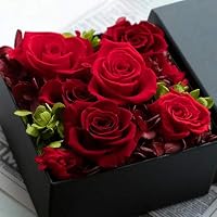プリザーブドフラワー 　赤いバラボックスギフト Amazon｜ギフト 花 プリザーブドフラワー 赤いバラ プレゼント