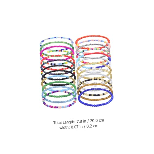 Pulseras de tobillo para playa y festivales de verano, joyería bohemia ajustable de 24 piezas 7