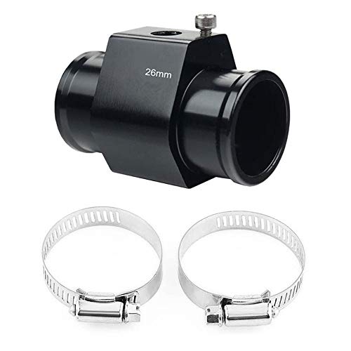 Universal Water Temp Joint Pipe Water Temp Temperature Joint Pipe Sensor Gauge Radiator Hose Adapter, (Black, 26Mm) #TOP1