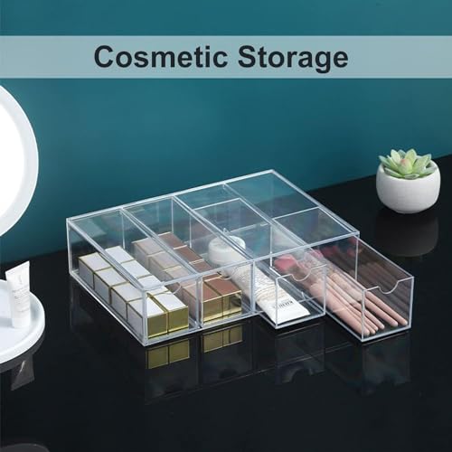 2-Pack Stackable Glasses Storage Box, Hard Shell Stackable Eyeglass Case Storage Organizer, Glasses Display Case with 8 Storage Compartments for Unisex Sunglasses